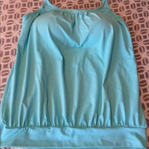 Lands End  Size 6 Blouson Tankini Top